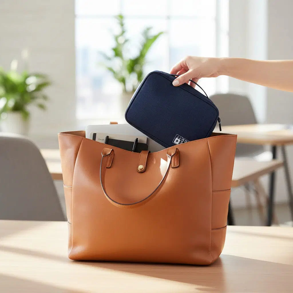 CordNest Travel Tech Organiser keeping cables organized for travel