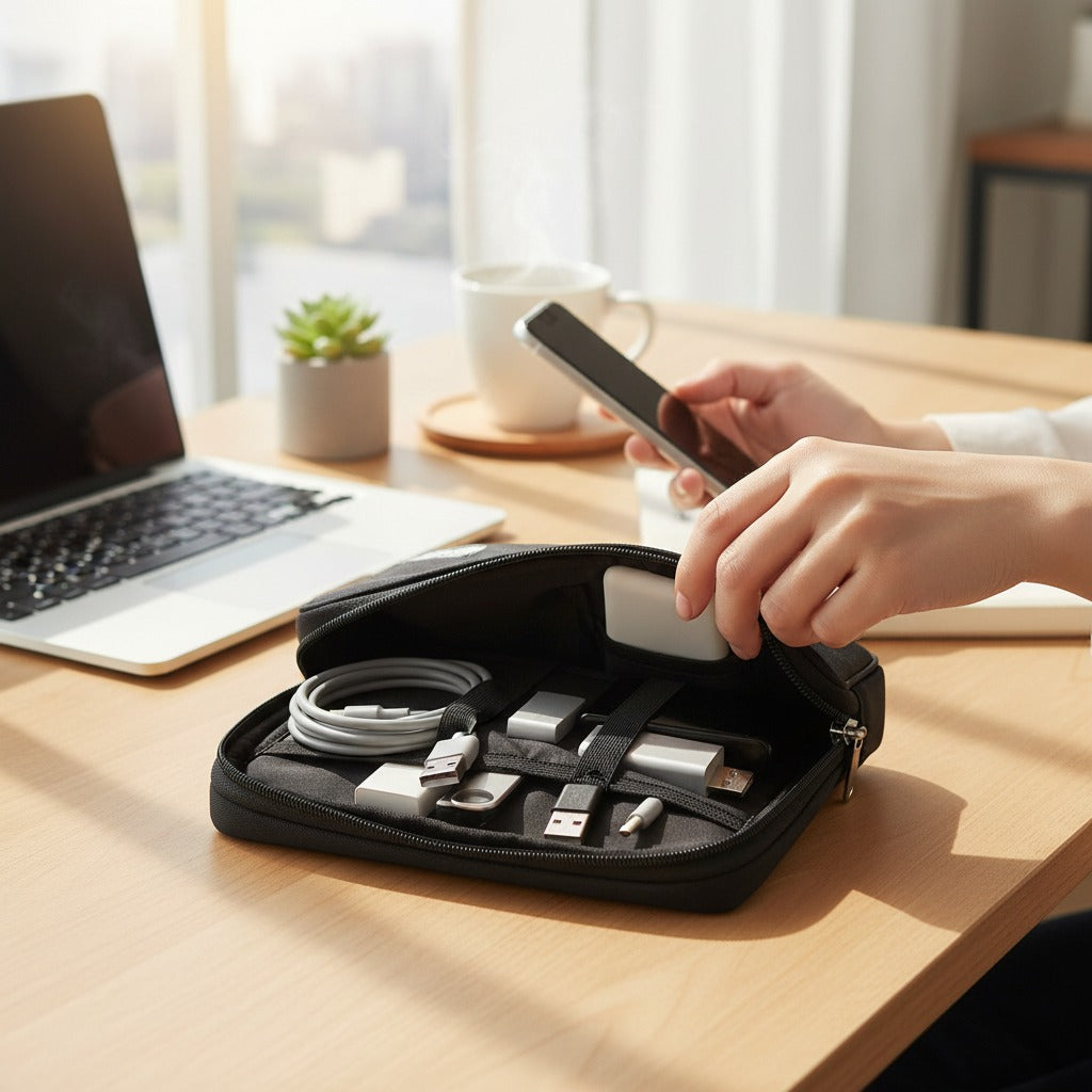 CordNest waterproof tech organiser for cables, chargers and gadgets