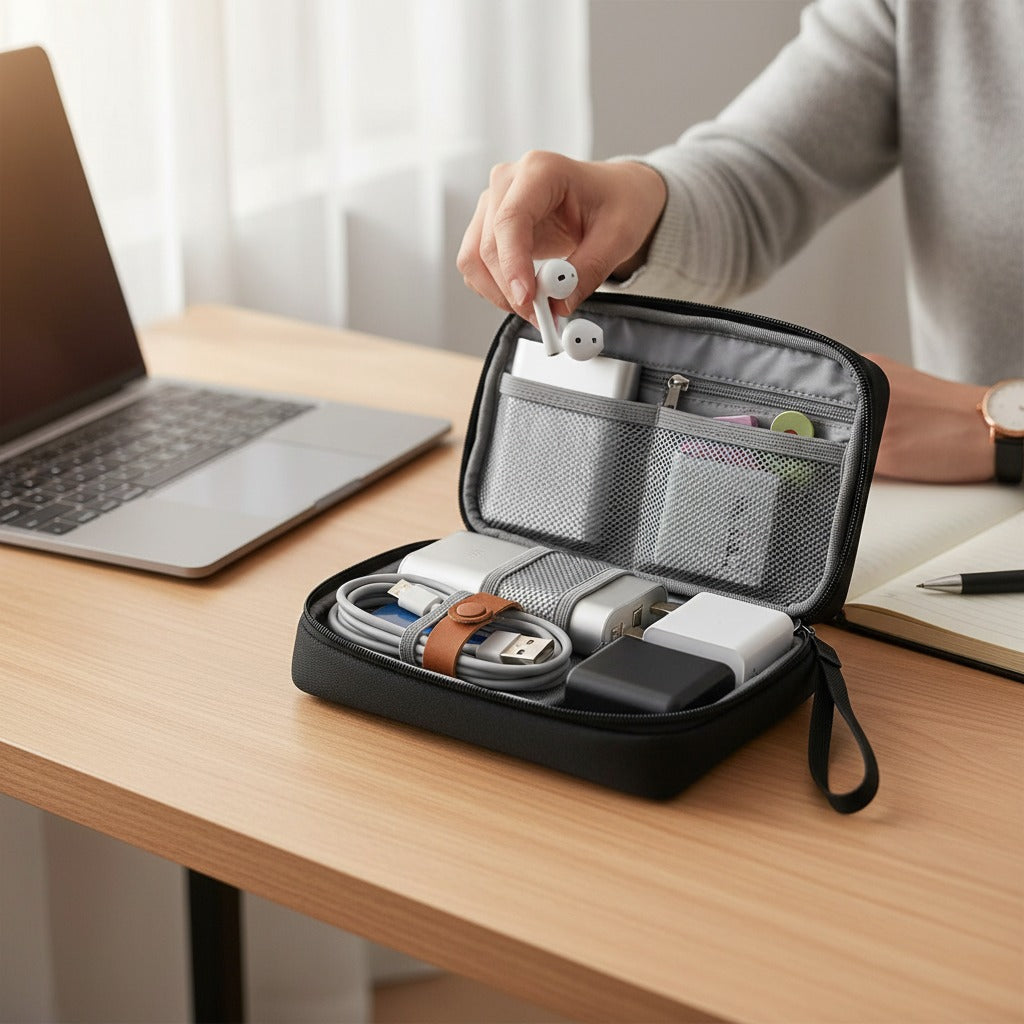 CordNest waterproof tech organizer for cables chargers and gadgets