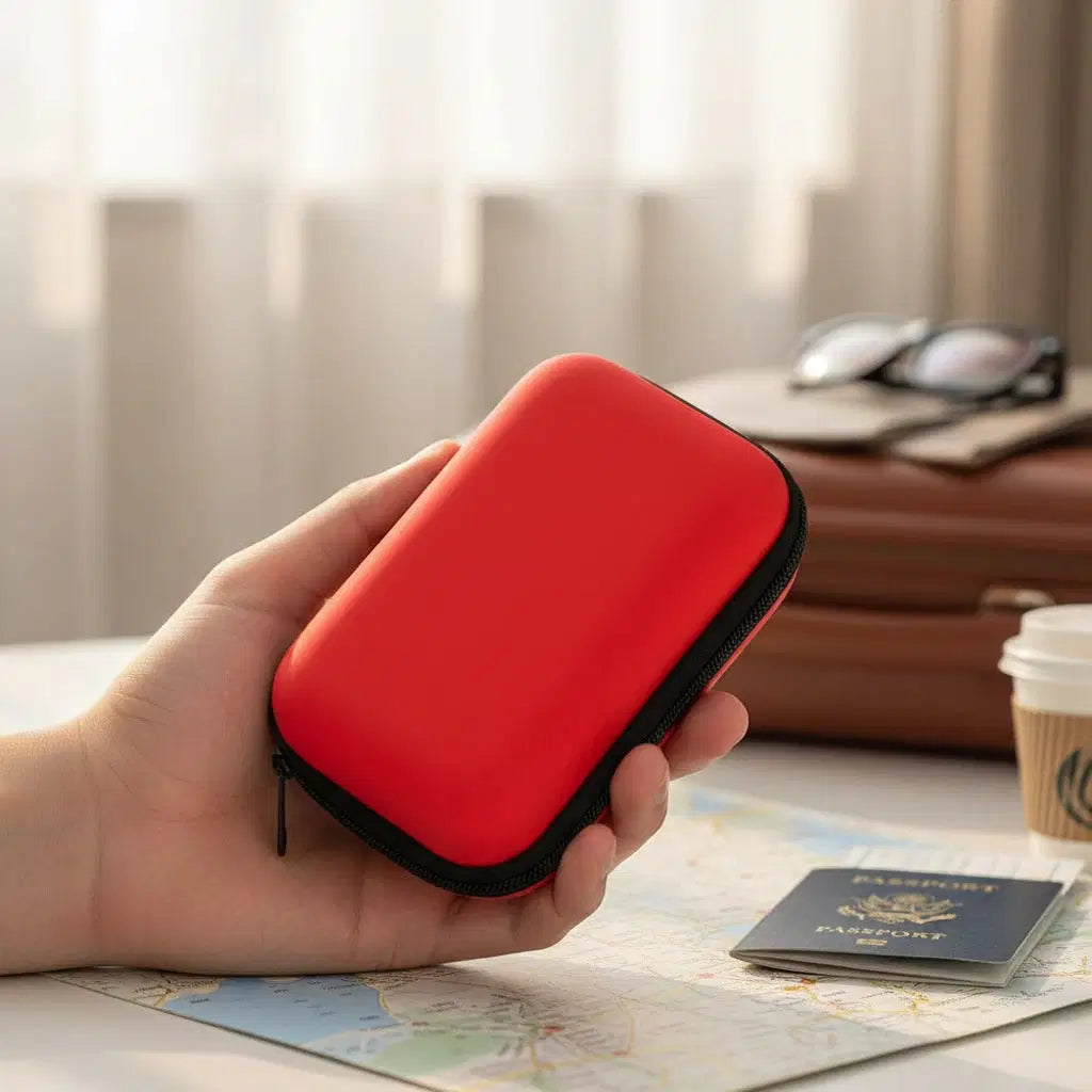 CordNest mini travel pouch for cords and small accessories