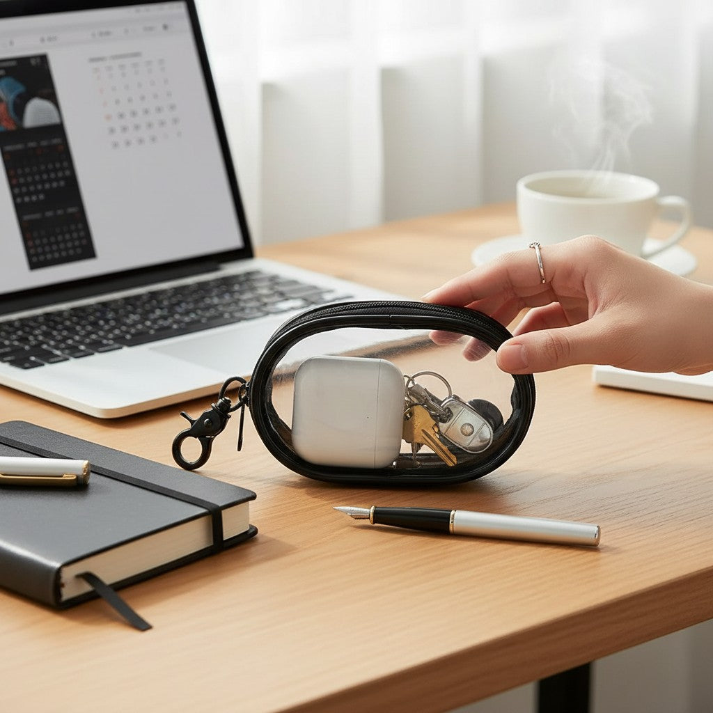 Clear Cable Organiser Case – Transparent Tech Pouch for Cables & Adapters