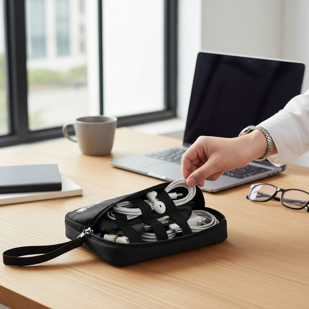 CordNest waterproof tech organizer for cables chargers and gadgets