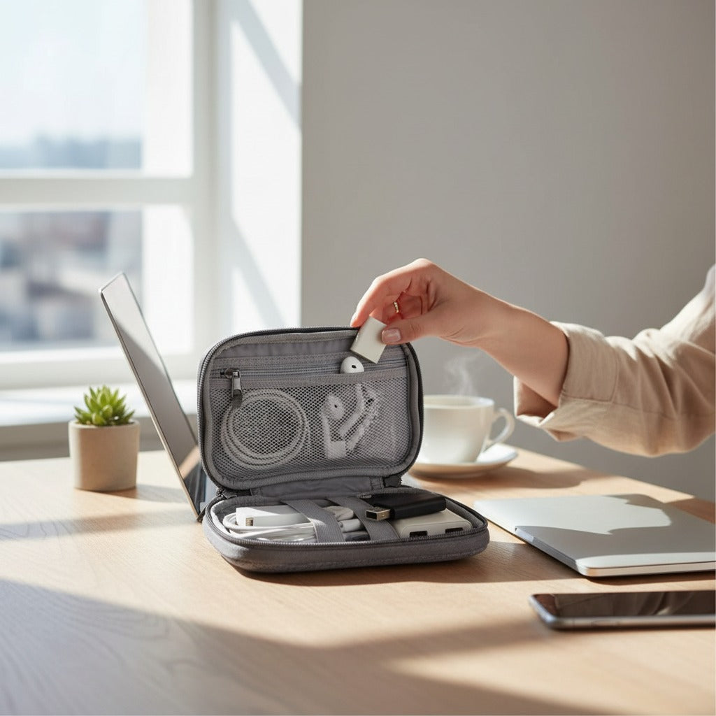 CordNest waterproof tech organizer for cables chargers and gadgets