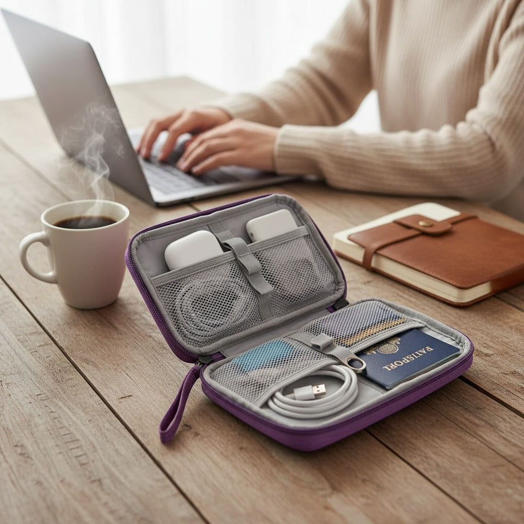 CordNest waterproof tech organizer for cables chargers and gadgets