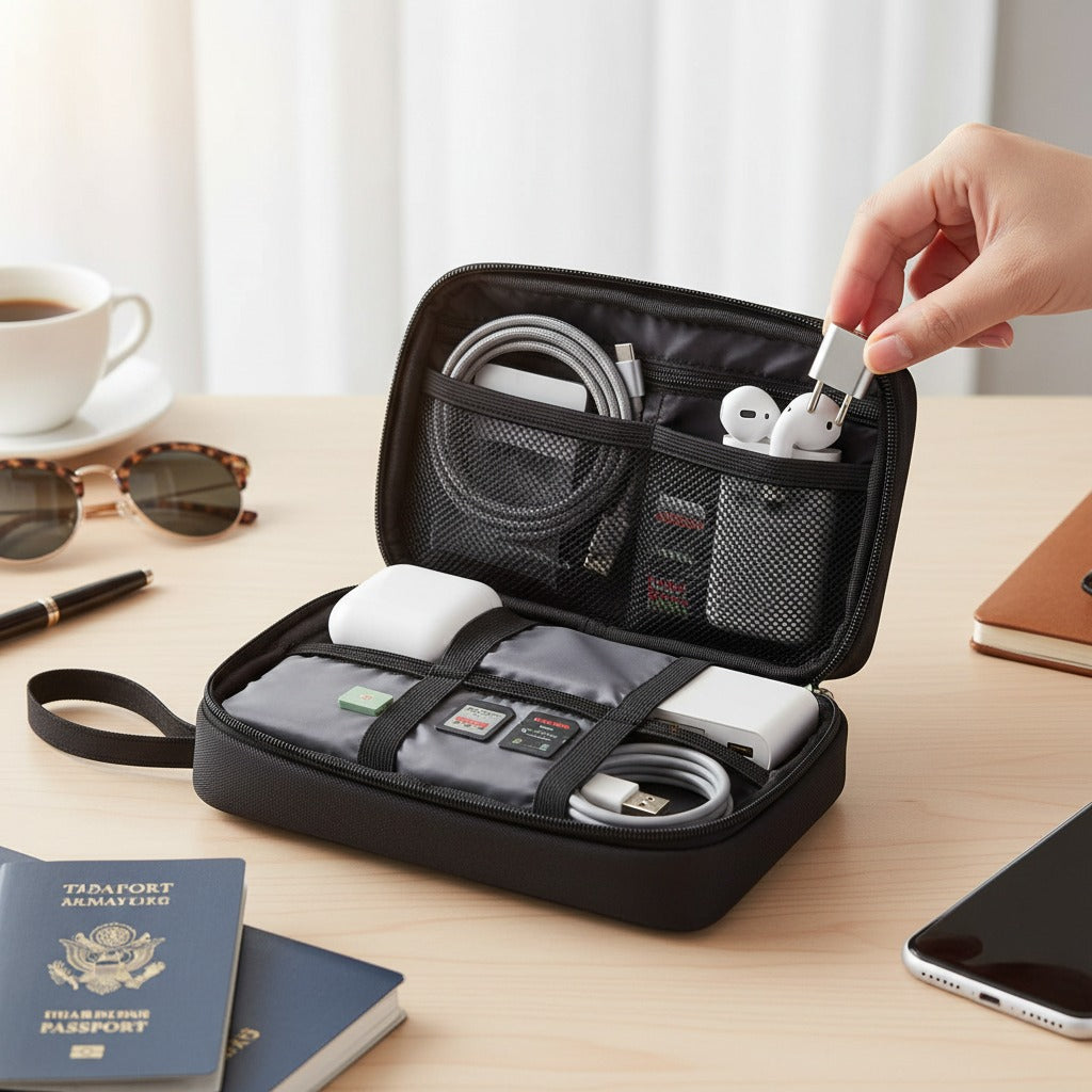 CordNest waterproof tech organizer for cables chargers and gadgets