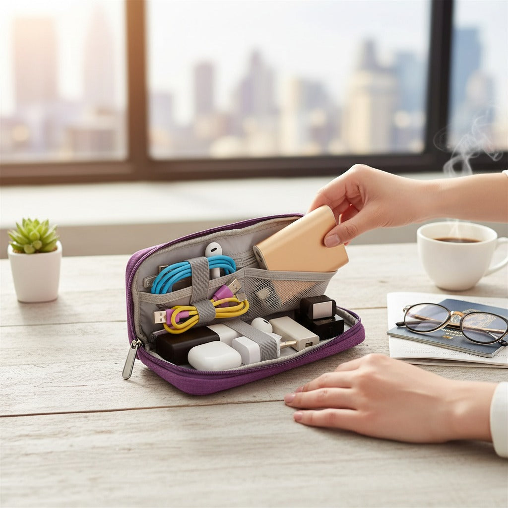 CordNest waterproof tech organizer for cables chargers and gadgets