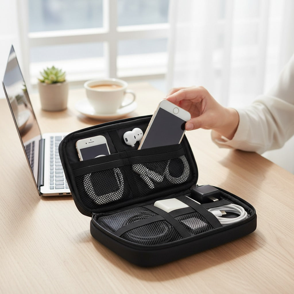 CordNest waterproof tech organizer for cables chargers and gadgets