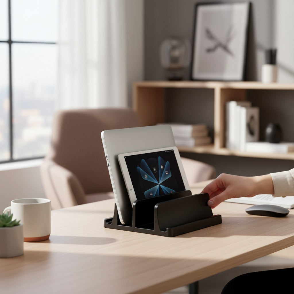 Vertical Laptop Stand – Adjustable Desk Stand for 11–17 Inch Laptops