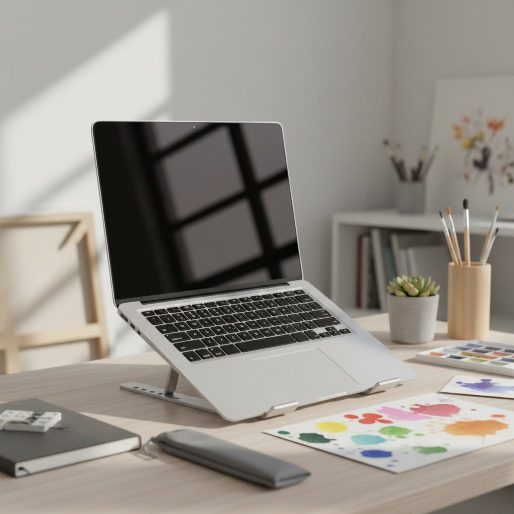 Foldable Laptop Stand – 10-Position Height Adjustable, Fits 10–17 Inch Laptops