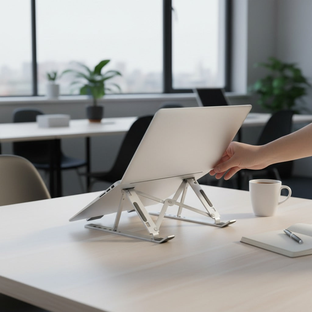 Foldable Laptop Stand – 10-Position Height Adjustable, Fits 10–17 Inch Laptops