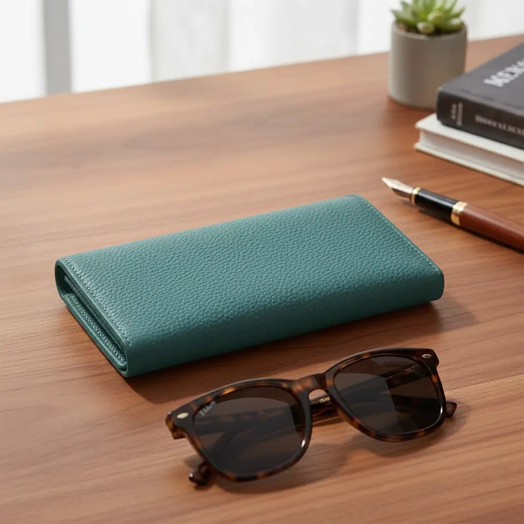Teal travel tech wallet