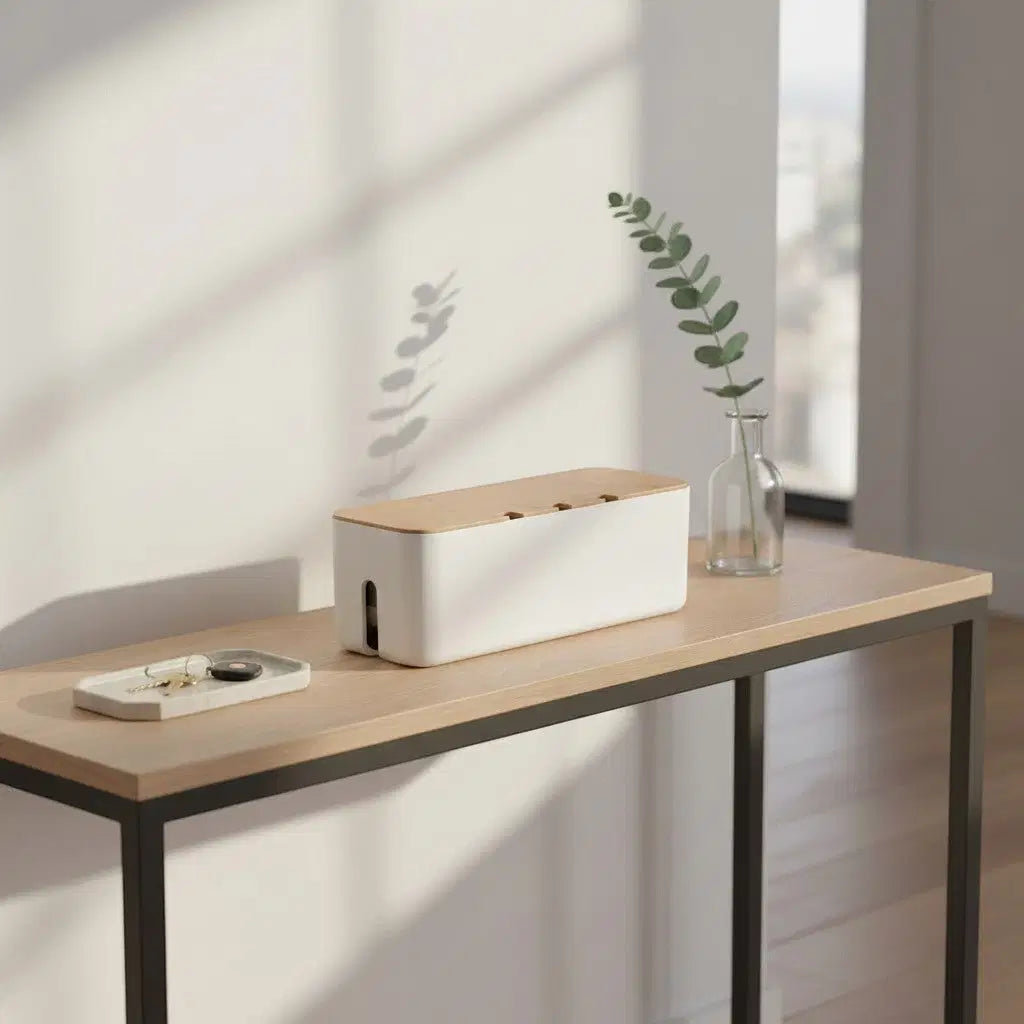 Bamboo Cable Box – Hide Your Power Strip Neatly