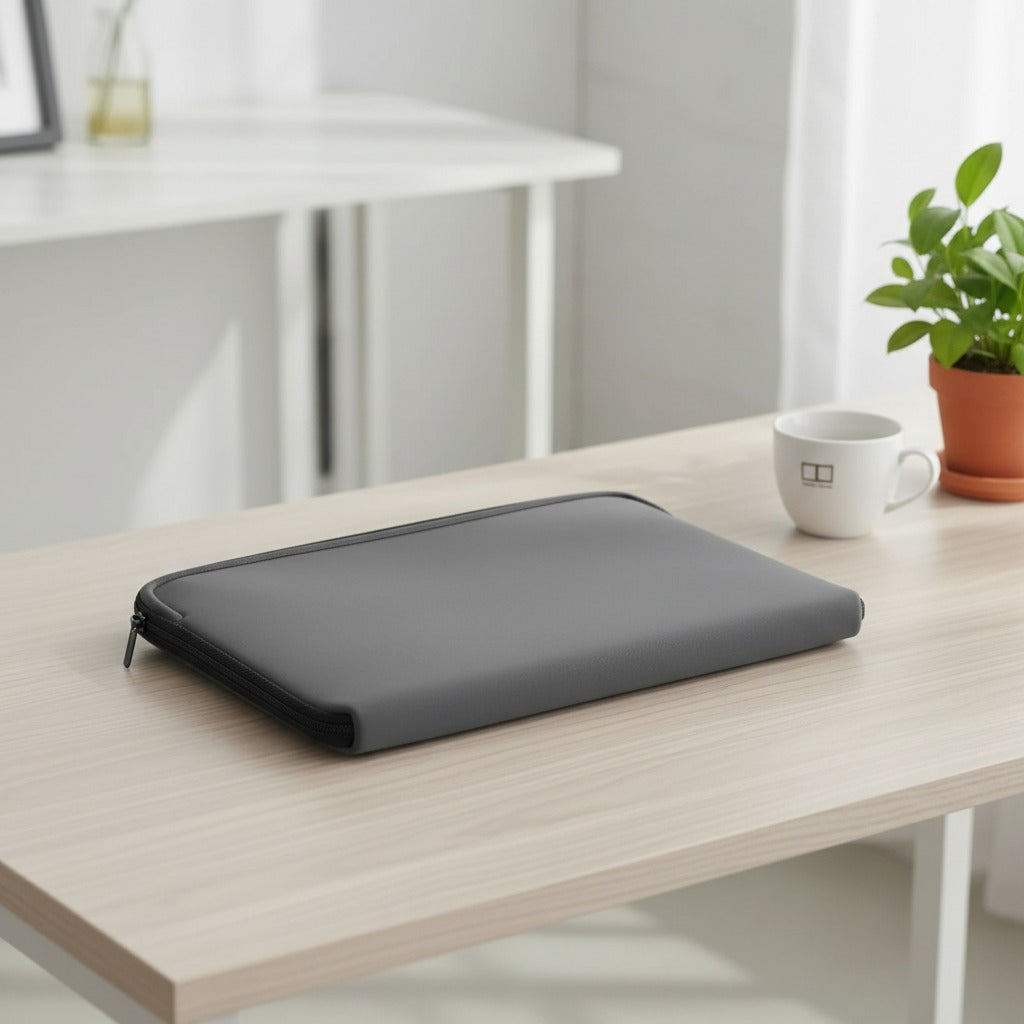CordNest laptop sleeve protecting a laptop from scratches and bumps