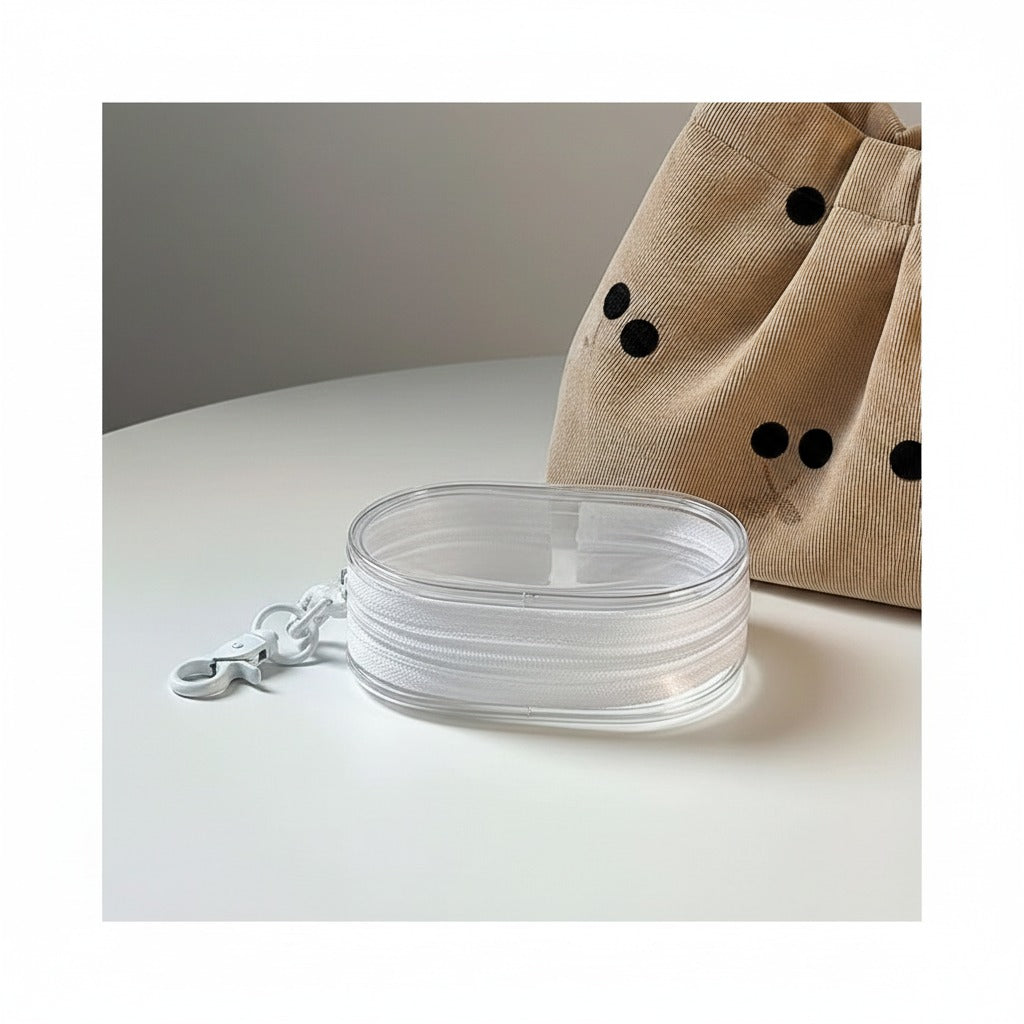 Clear Cable Organiser Case – Transparent Tech Pouch for Cables & Adapters