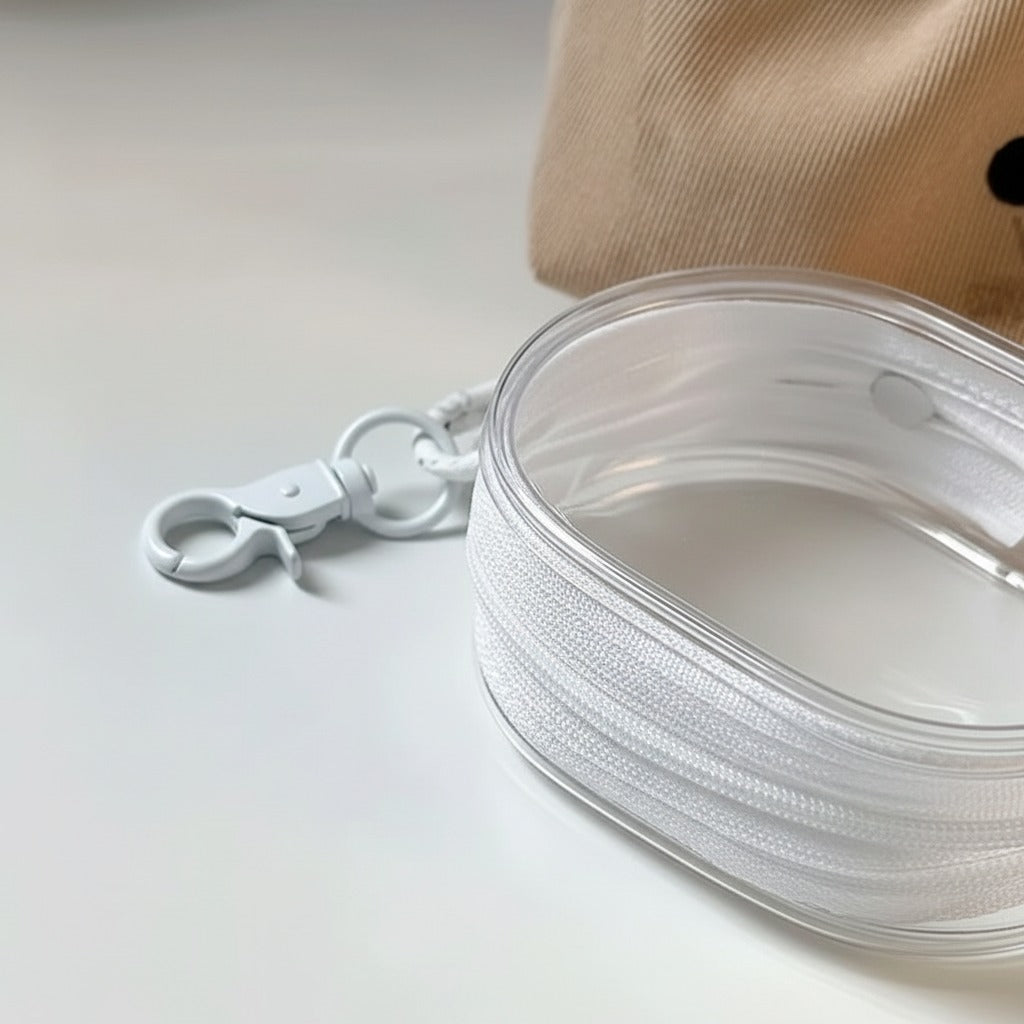 Clear Cable Organiser Case – Transparent Tech Pouch for Cables & Adapters
