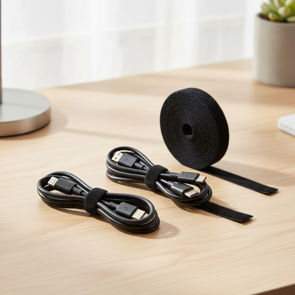 CordNest Cable Winder Ties included in the Desk Reset Kit